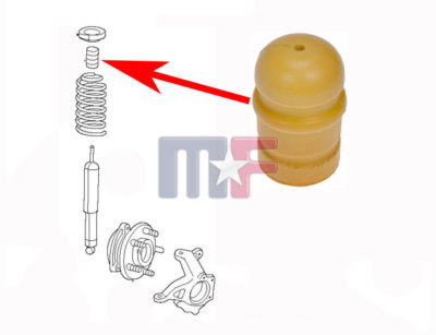 Anschlagpuffer Feder vorn 07-17 Jeep Wrangler Federung Vorderachse Achsanschlag