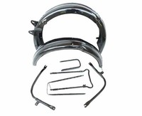 Bsa B31 B33 Kolbenmodell Vorder- Und HinterkotflüGel Set Schwarz Lackiert Ecs