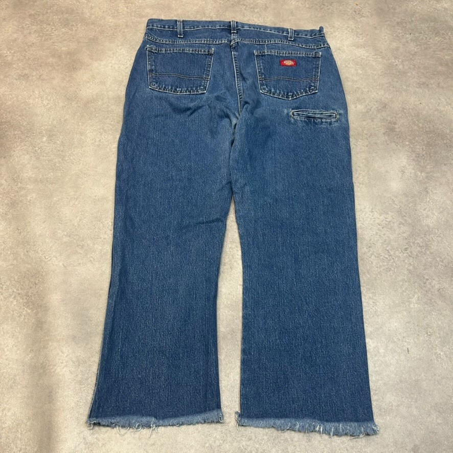 Dickies Jeans Mens 38” Baggy Regular Fit Denim Workwear Trousers, Blue image 2