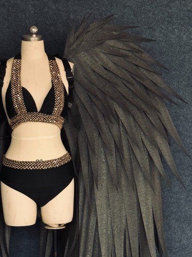 Black Foam Angel Wings - Essential for Stylish Looks - Picture 9 of 10