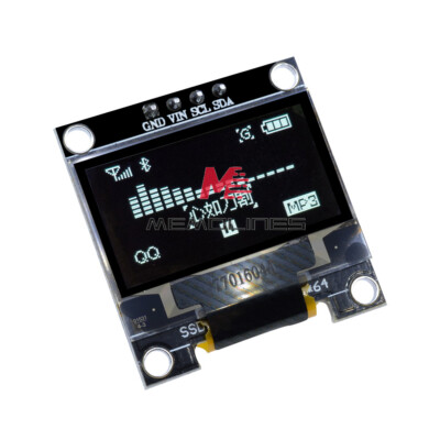 5Pcs 0.96'' 4 pin I2C IIC 128X64 OLED Display Board White Module for Arduino