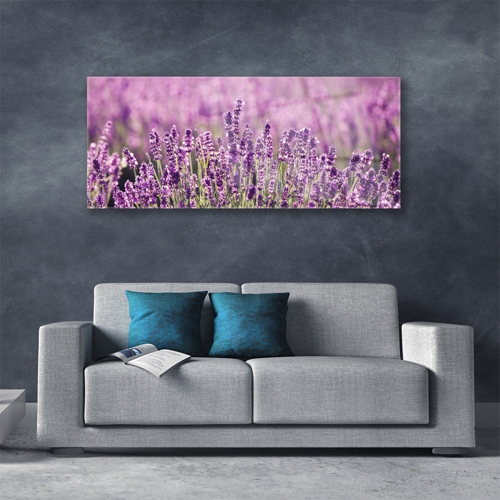 Tableau plexiglas fleurs 125x50 cm décoration florale