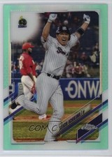 2021 Chrome NPB Nippon Professional Baseball Aqua Refractor Seiichi Uchikawa b6y