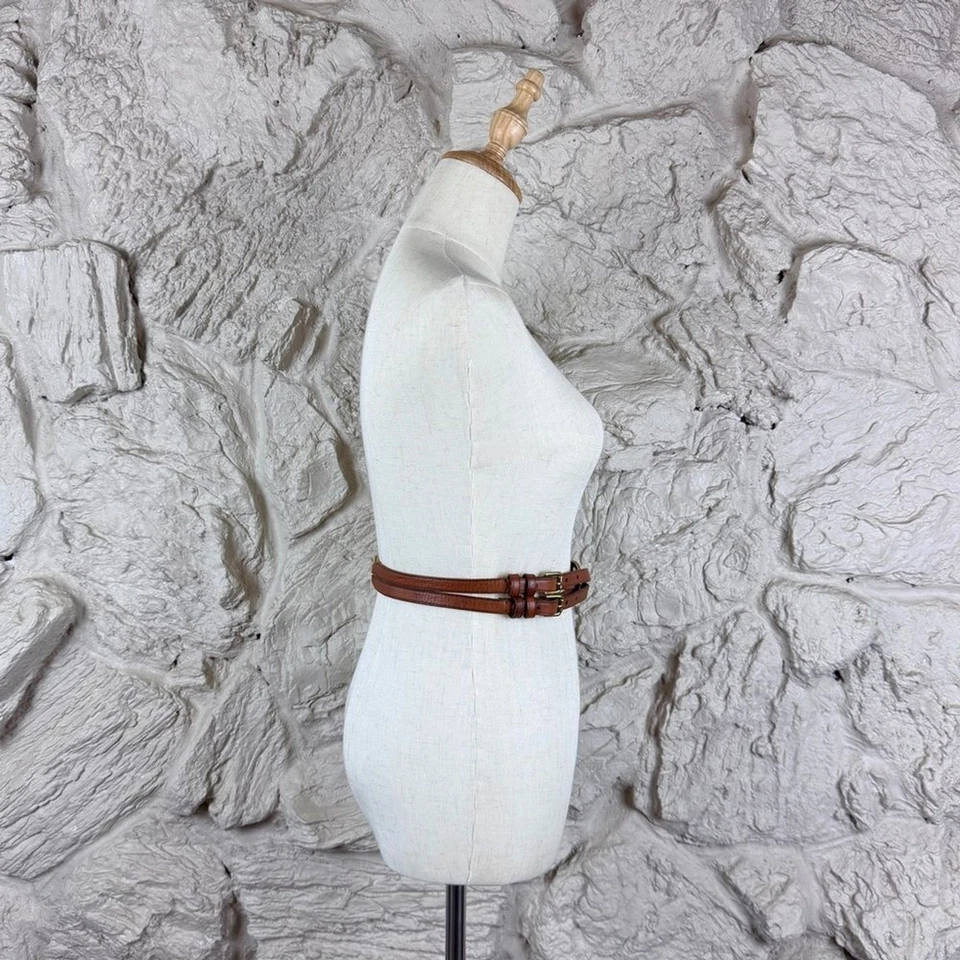 Cinturón Ralph Lauren Cuero Tri-Correas Coñac | 24”, XS Foto 3 de 4