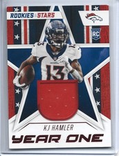 K J HAMLER 2020 PANINI ROOKIES AND STARS YEAR ONE JERSEY #YO-KH DENVER BRONCOS