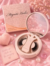 Magnetic Eyelashes Professional Eye Lash Set w Mirror Case New