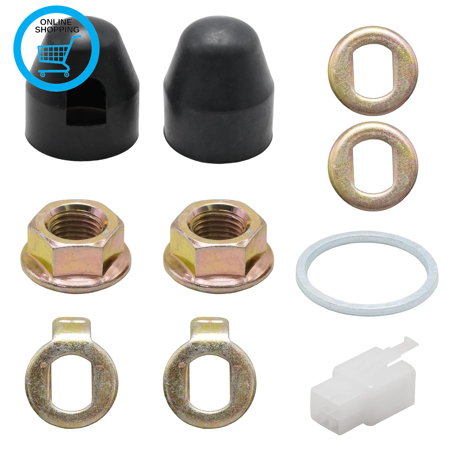 Sturdy E-Bike M14 14Mm Wheel Lock Nut Kit with Bike Safety Washer, Reliable Moto