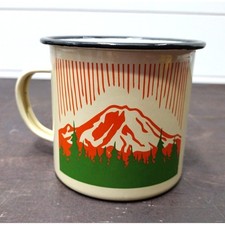 Ozark Trail Enamel Camp Mug 17oz Mountain Forest Design Outdoor Adventure