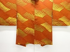 7684620: JAPANESE KIMONO JAPANESE HAORI COAT / ABSTRACT PATTERN
