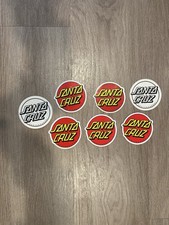 Santa Cruz Skateboards Stickers OG Logo Lot Of 7 includes Two Black And White.