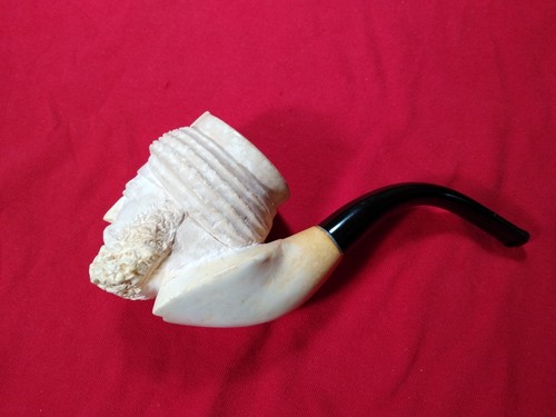 VINTAGE LARGE CARVED MEERSCHAUM SULTAN HEAD ESTATE PIPE
