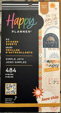 Pegatinas Happy Planner Simple Joys 484 piezas paquete de gran valor nuevas