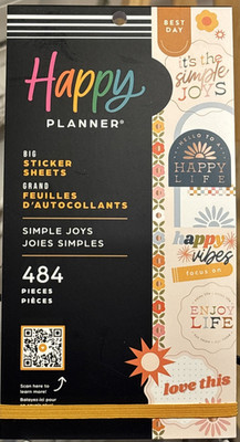 Happy Planner Simple Joys Stickers 484 Pieces Big Value Pack Brand New