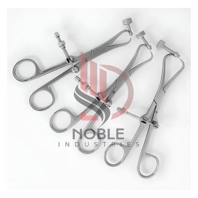 Plate Holding & Drill Guide Forceps Veterinary Orthopedic Instruments Set of 3