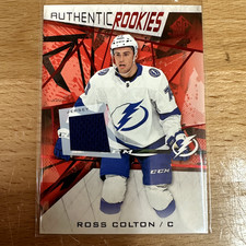 2021 Upper Deck SP Game Used Authentic Rookies Red Jerseys Ross Colton Rookie RC