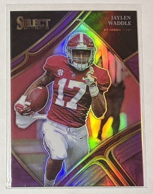 Jaylen Waddle PURPLE PRIZM # 28/75 - 2023 Select Draft Picks Football