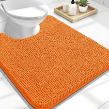 Toilet Rugs U-Shaped 24x20 Extra Soft Absorbent Chenille Contour Bathroom Rugs