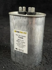 Packard Titan PRO TOC50 Motor Run Capacitor 50 MFD 370 Volt Oval