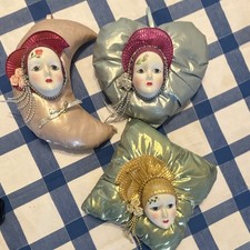 1980s Pierrot-style clown pillows featuring V...
