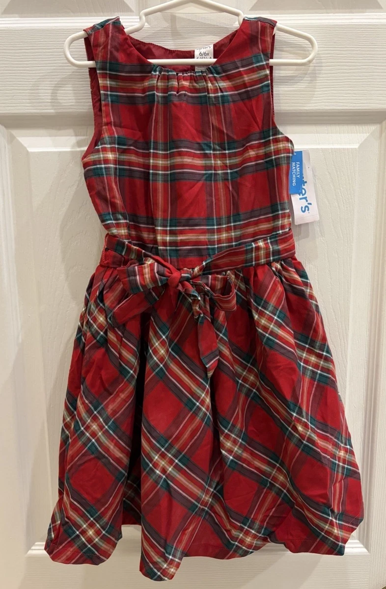 christmas dress carters Girl Baby Christmas Dress Set Outfit Carters 6 month Santa Pockets Corduroy