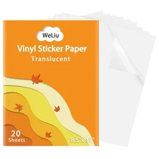 Printable Sticker Paper for Your Inkjet Printer - 8.5 x 11 Inches 20 Sheets T...