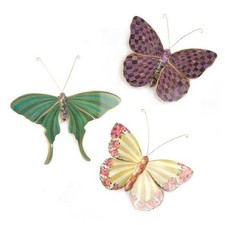 Butterflies Trio, Hanging Butterfly Wall Decor, Set of 3 Field