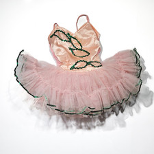 Curtain Call Dance Costume Ballet Size CSM Small Pink Green Tutu Accent Recital