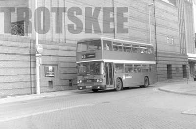 35mm Schwarz-Weiß Negativ Crosville Leyland ONLXB/1R DOG189 B189BLG in 1980er
