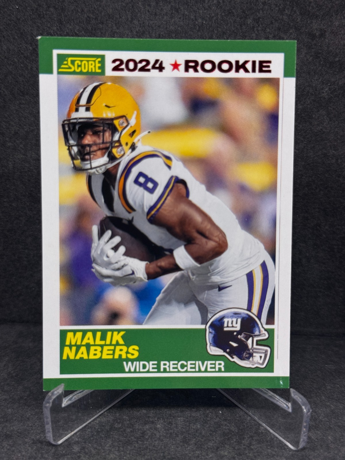 Malik Nabers 2024 Panini Score 35th Anniversary Red #5 Rookie Giants