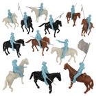 BMC CTS Alamo Mexican Light Cavalry Blue Plastic Army Mexico Soldier Figures