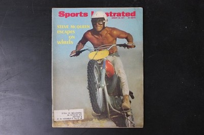 Sports Illustrated August 23 1971 Steve McQueen Motorcycle Magazine Tobacco Ad