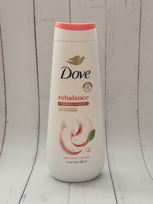 Dove Rebalance White Peach + Rice Milk Body Wash, 20 fl oz