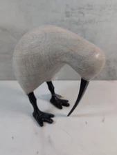 Crate & Barrel 5.5" Tall Kiwi Bird Monk Wood w/Metal Beak & Feet Figurine NEW