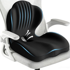 Cojín de asiento para silla de oficina y coche, cojines de asiento ergonómicos en forma de L, memoria F