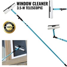 3.5M Telescopic Window Cleaning Kit Extendable Pole Squeegee Glass Cleaner