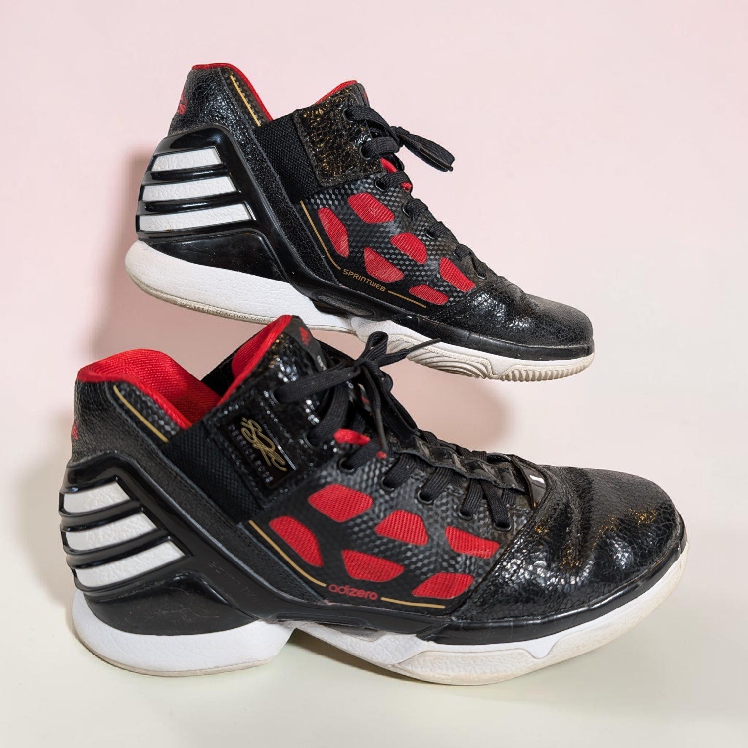 Adidas Adizero Rose 2 Derrick Rose Black Red G22887 Mens Size 11 Chicago Bulls