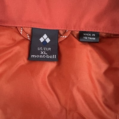 Montbell EX 800 Light Alpine Orange Goose Down Puffer Jacket XL