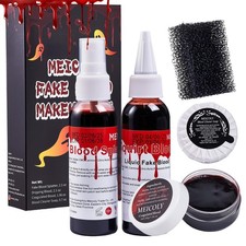 5PCS Halloween Fake Blood Makeup Kit,Special Effects SFX Makeup for Zombie Va...