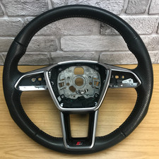 Genuine Audi A6 4K S Line leather steering wheel 4K0419091F. MFSW DSG type.  18B