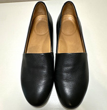 Dansko Black Leather Slip-On Loafer Flats Comfort Round Toe Women EU 39