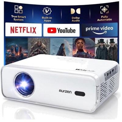EAZZE D1 Smart Projector with WiFi, Bluetooth, Native 1080P
