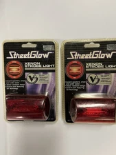 PAIR RED STREETGLOW XENON STROBE LIGHTS