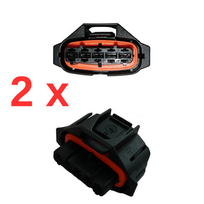 Car connector -compatibel Bosch injector DJB7036Y 5-pole (2 x FEMALE)