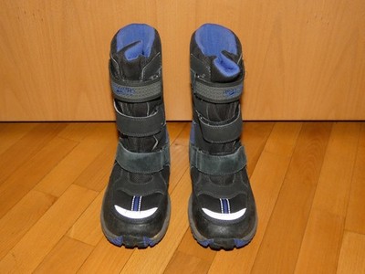 SuperFit Gore-Tex Stiefel Winterstiefel Gr. 35 schwarz blau Klettverschluss