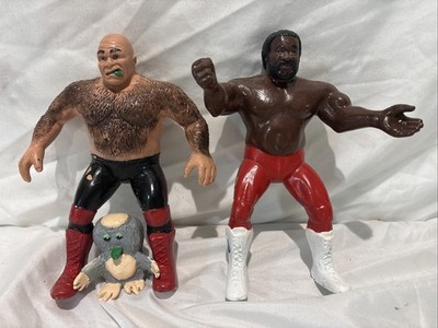 Vintage LJN Junkyard Dog JYD & George Steel W/ Mine Figure Lot 1985 Repaint
