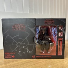 New Open Box Hasbro Star Wars  The Black Series Emperor Palpatine Throne Figure