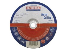 Image of Faithfull - Depressed Centre Metal Cutting Disc 230 x 3.2 x 22.23mm
