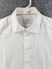 Eton Contemporary 17 Cambridge Extra Long Sleeve French Cuff Cotton White Solid