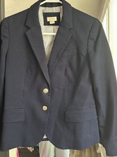 J.CREW Women's Schoolboy Blazer Jacket Navy Blue Size 4P