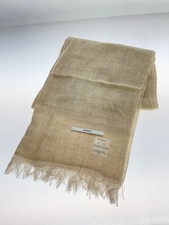 MECRE Cotton Beige Ladies Stole Plain Shawl 41x186cm Used